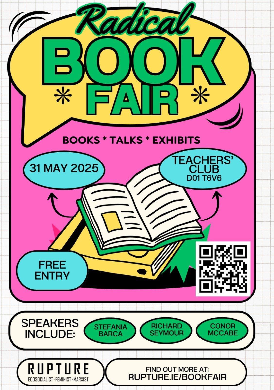 Radical Book Fair, 31 May 2025, Teachers' Club, D01 T6V6