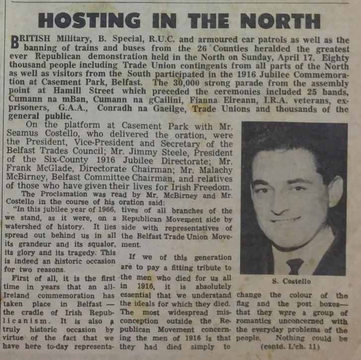 A scanned newspaper article headlined: Hosting In The North