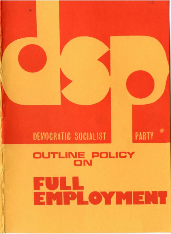 Front cover of DSP Outline Poiicy on Full Employment